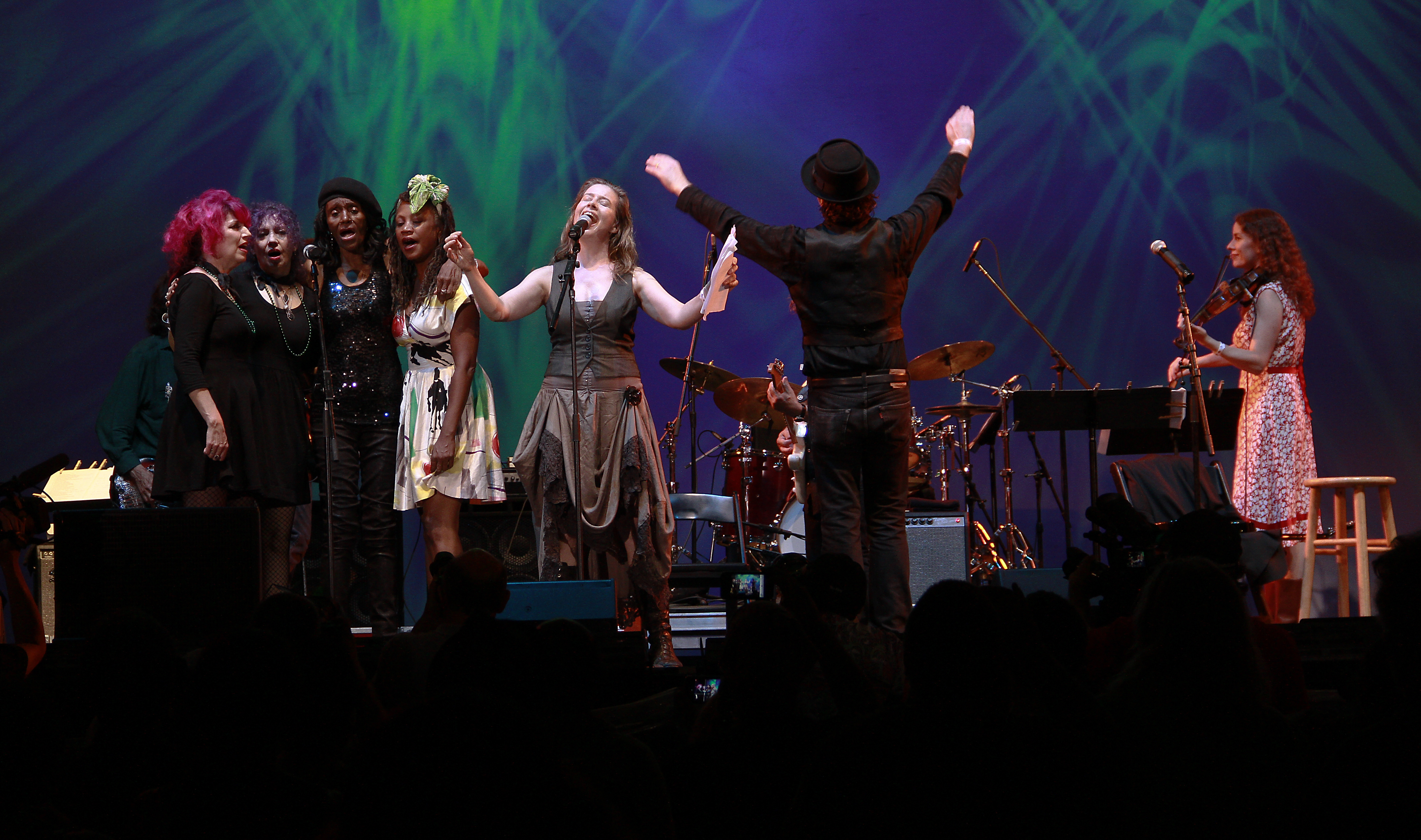 Dana Sings Lincoln Center Ourland 2012 with Joe Hurley conducting, Tish & Snooky, Tami Lynn, and Sheryl Marshall, the boys from Blue Coupe, (Alice Cooper and Blue Oyster Cult) and Music Director Chris Flynn 